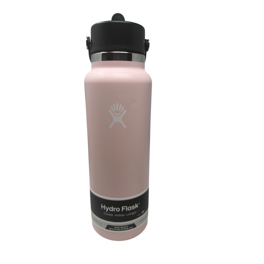 Hydro Flask 40 oz Wide Mouth Flex Straw Cap Bottle Trillium Purple - Damaged